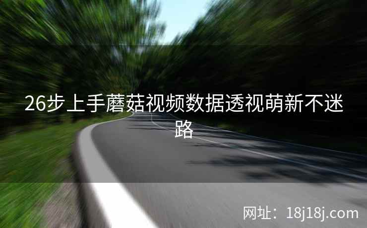 26步上手蘑菇视频数据透视萌新不迷路